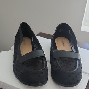 Torrid Black Polka Dot Mesh Flats